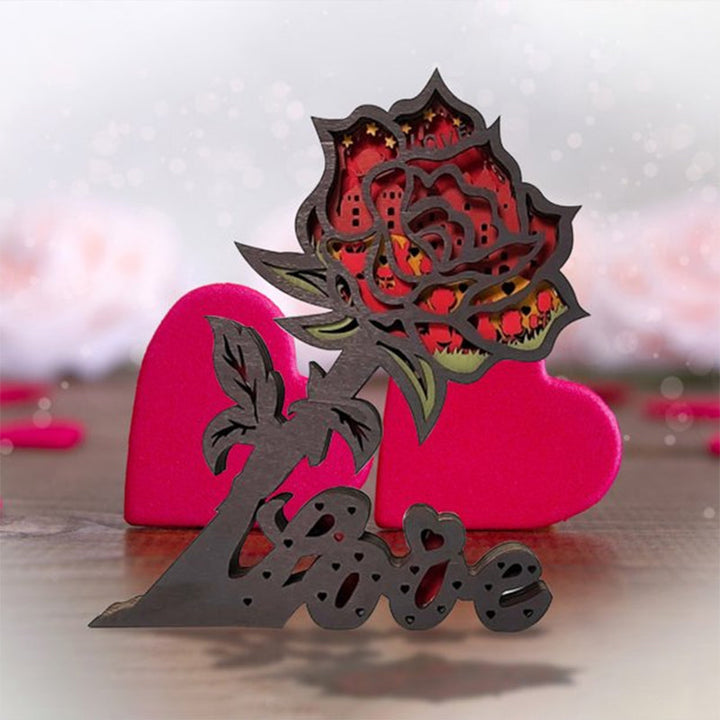 Valentinsdag 3D Treutskjæringer Ornamenter | Skanto