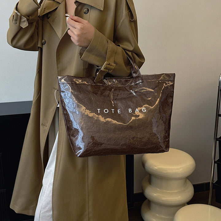 Kvinner Bokstavtrykk Tote Bag | Skanto