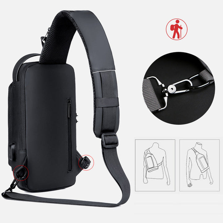 Skanto | USB-ladeport Sling Anti-Tyveri Crossbody Bag