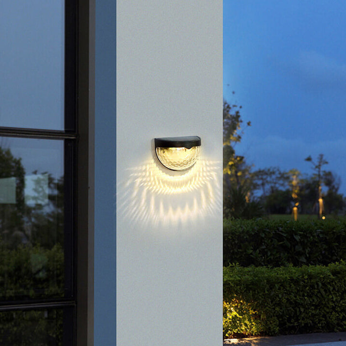 Solar Semi Circle Utendørs Vanntett Lys Skygge Gjerde Vegg Sconce Lampe | Skanto