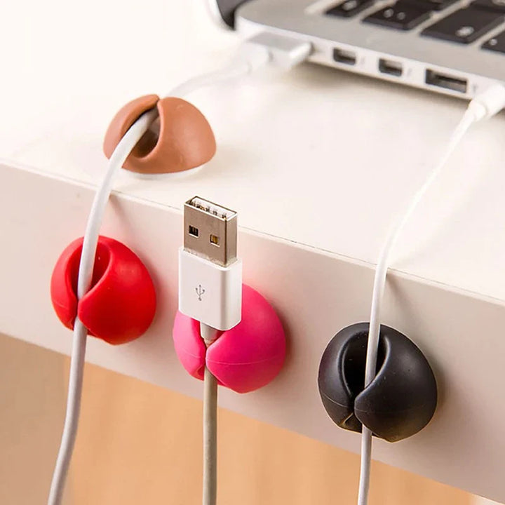 Wire Clips Holder Pakke Med 5 Adhesive Skanto