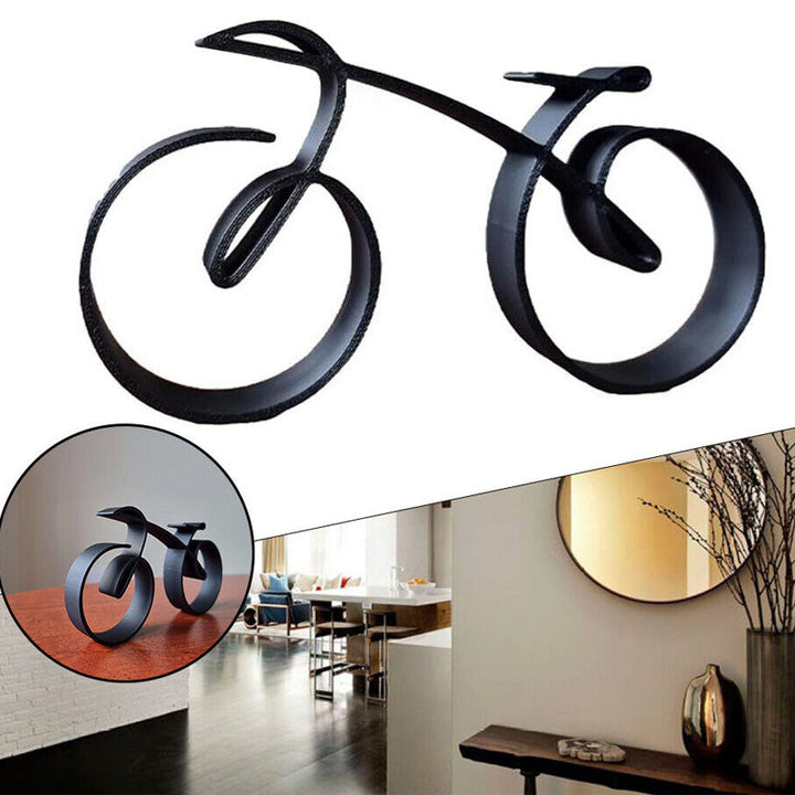Skanto | Velaro Sykkel Skulptur | Minimalistisk Trådramme Design | Jern Svart | Gaveide for Sykkelentusiaster