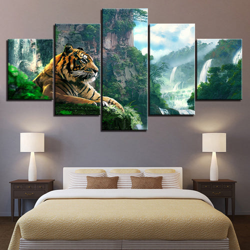 Tiger - Lærred Veggkunst Maleri