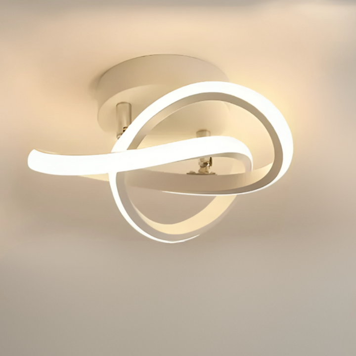 Moderne LED-taklampe 18 W | Kreativt design med 2 ringer | Energiøkonomisk belysning for stue og kontor 24 cm