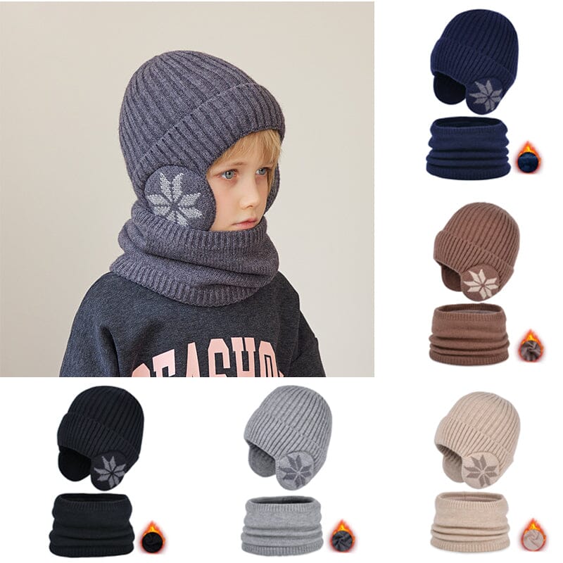 Skanto | Vinter Beanie Hatt Skjerf Sett Varme Strikket Hatt