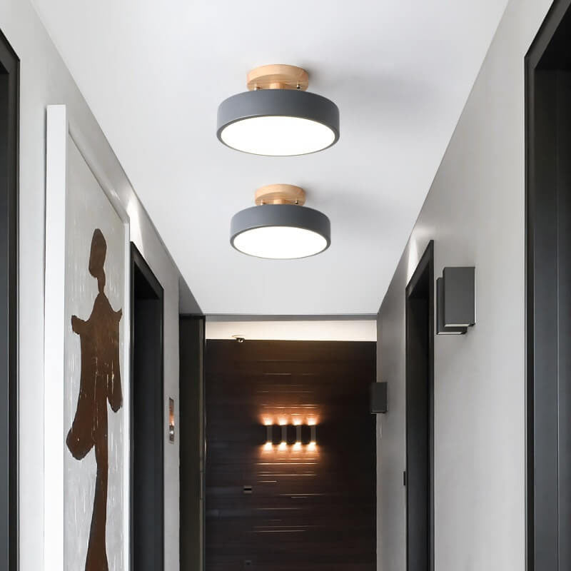 Skanto LED Rund Taklampe | Nordisk Design | Semi-Flush Montering | Økonomisk Innendørs Belysning