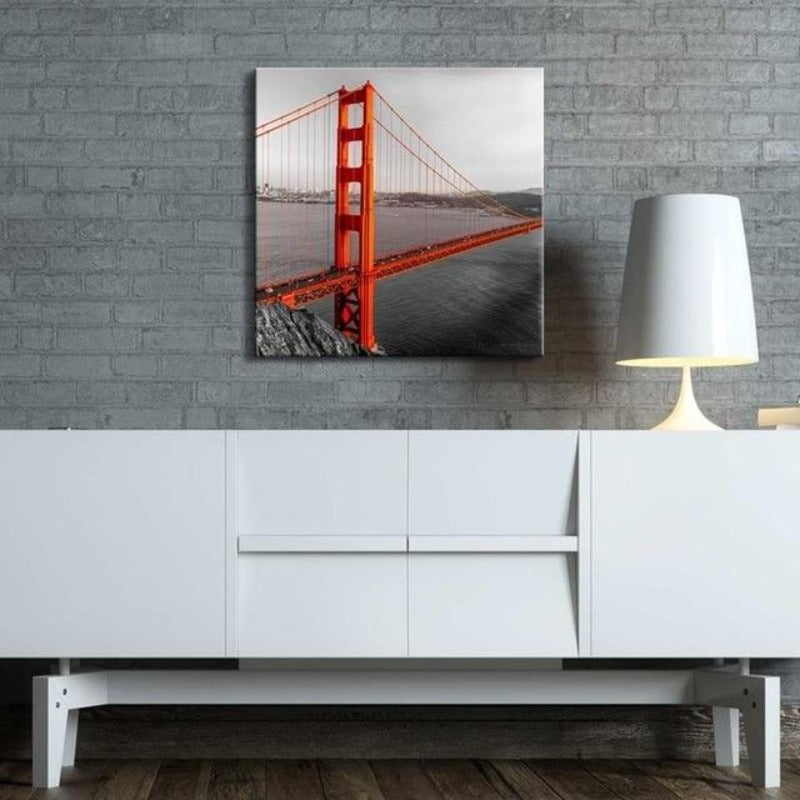 Golden Gate Bridge - Lerret Veggkunst Maleri