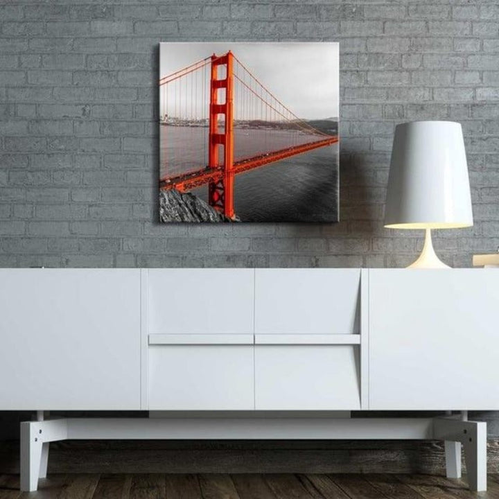Golden Gate Bridge - Lerret Veggkunst Maleri