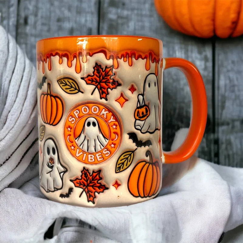 Skanto | Pumpkins kaffekopp med spøkelse