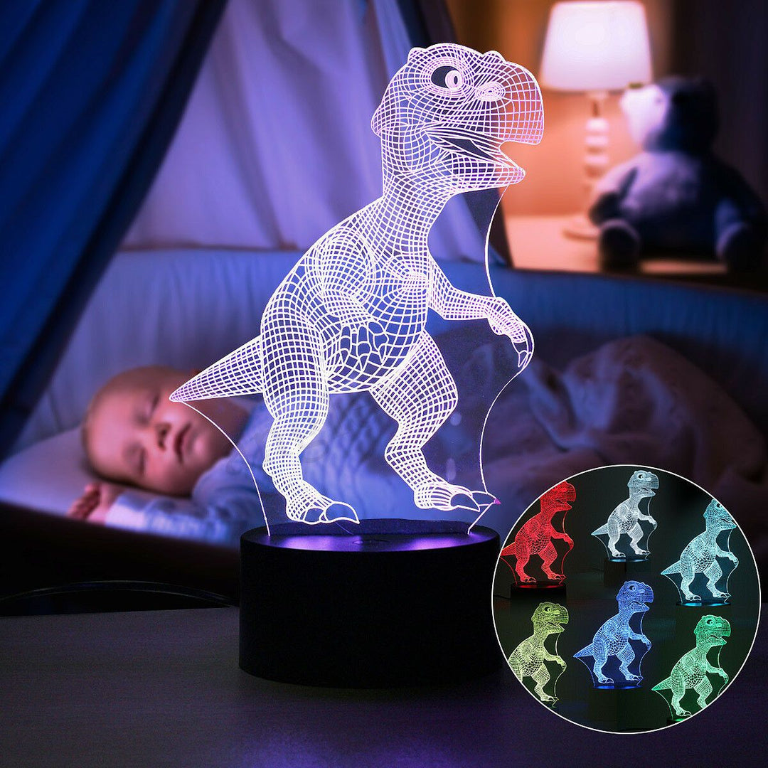 Skanto | Dinosaur Nattlys - 3D Dinosaur Lys - T Rex Nattlys