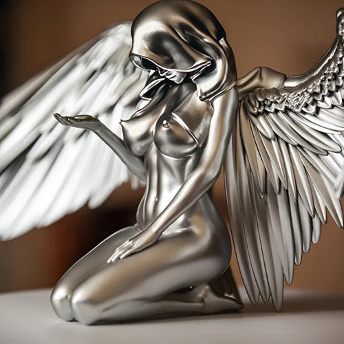 Skanto | Art Angel Kvinnelige Kvinne Vinger Knelende Kappe Hatt