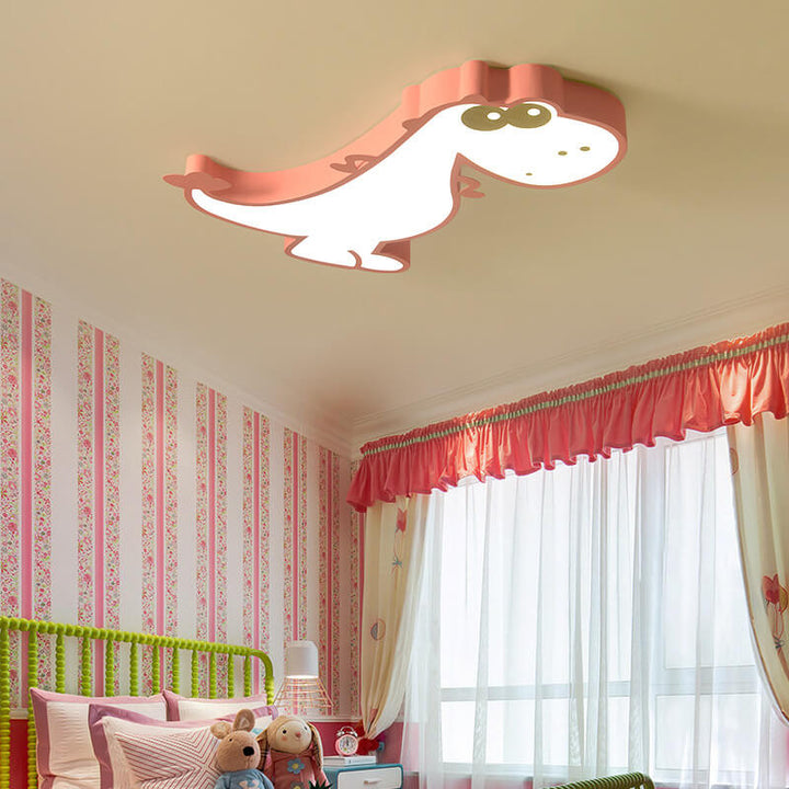 Skanto | DinoBright LED Taklampe | Kreativ Dinosaur Design | Barnerom Lampe | Varm & Hvit Lys | Dempbar