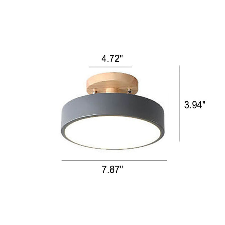 Skanto LED Rund Taklampe | Nordisk Design | Semi-Flush Montering | Økonomisk Innendørs Belysning