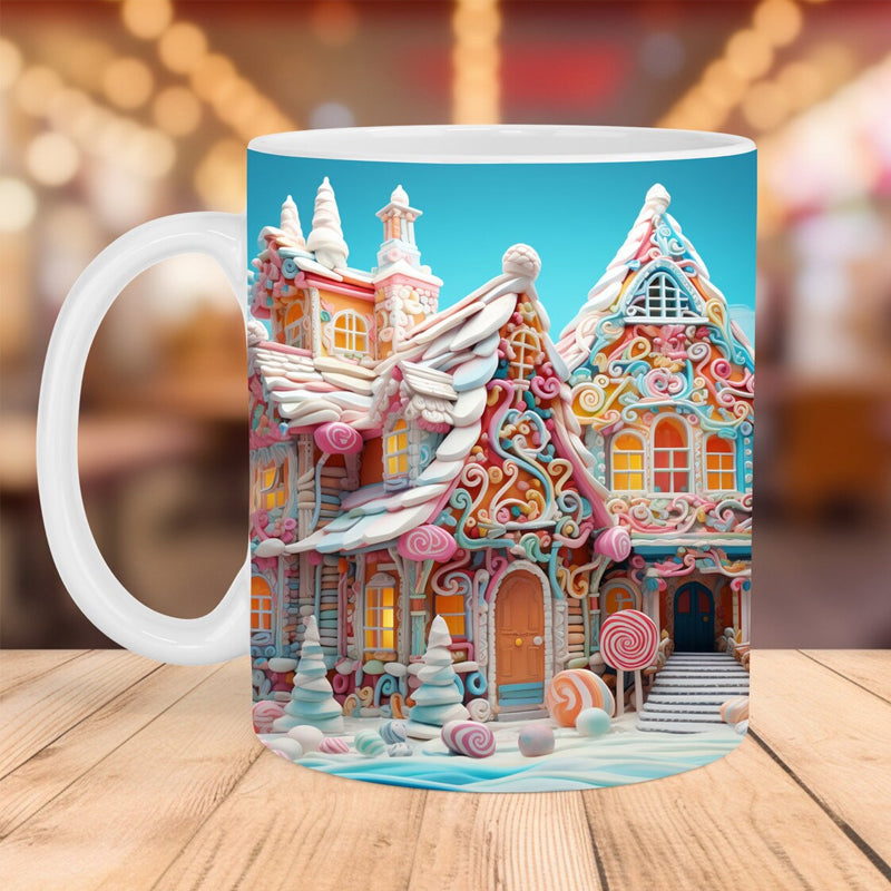 3D Jul Gingerbreadmann Keramisk Kaffe Kopp | Skanto