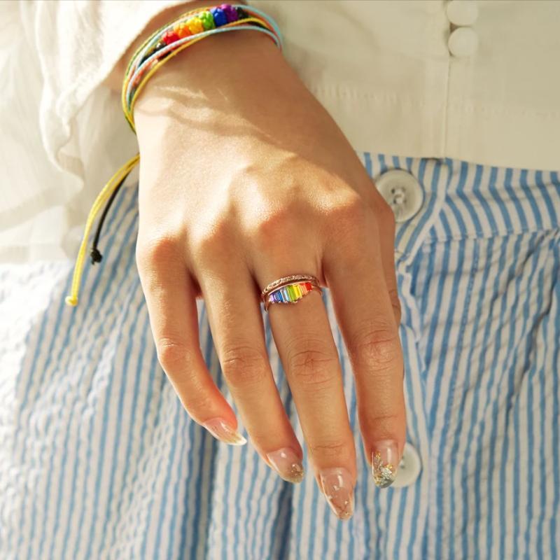 Skanto | Regnbue Mikro Diamant Ring