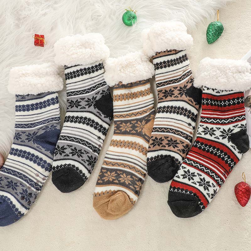 Skanto | Snøflak Ultra-tykke Cashmere Tøfler Hjem Sokker