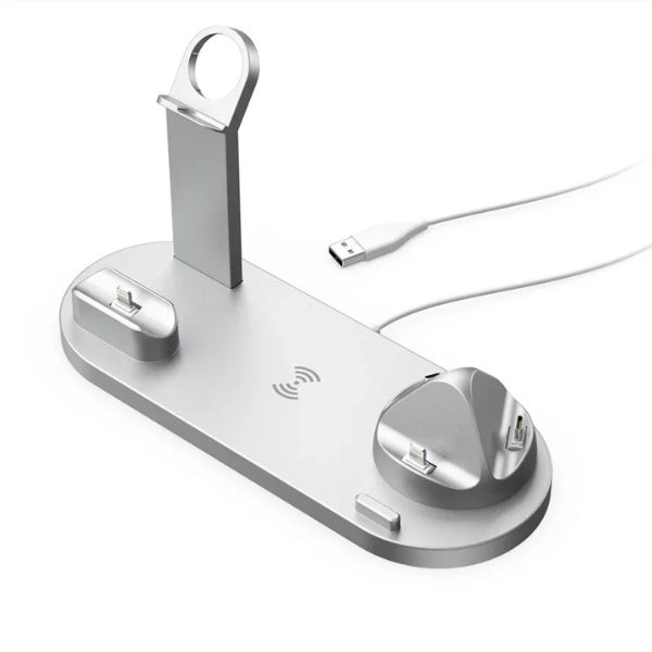 Skanto | 7-i-1 Trådløs Lade Stasjon med MagSafe & CryoBoost – Rask & Effektiv Lading for iPhone, Apple Watch, og Mer