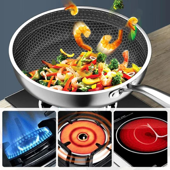 Skanto | Non-stick rustfritt stål bikube stekepanne