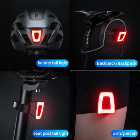 Skanto | USB oppladbart vannavstøtende LED sykkel baklys for nattsykling sikkerhet