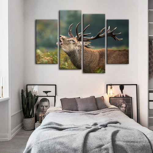 4 Delt Bleating Elk - Lerret Veggkunst Maleri | Skanto