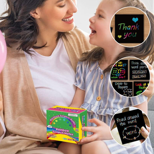 Skanto | 【100 ark/1 sett】DIY Regnbue Magi Krat papir Kunstsett