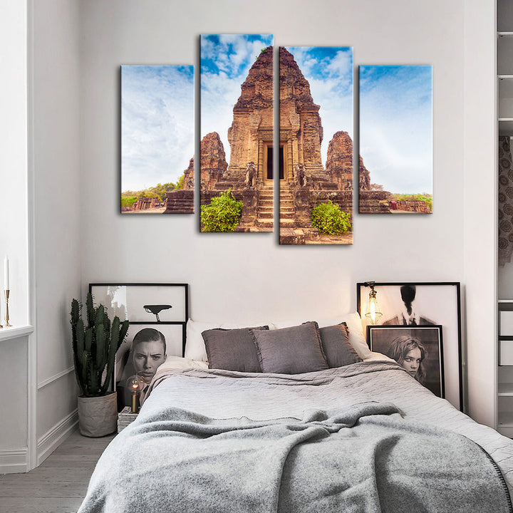 Ancient Temple 4 Piece - Canvas Wall Art Painting | Skanto