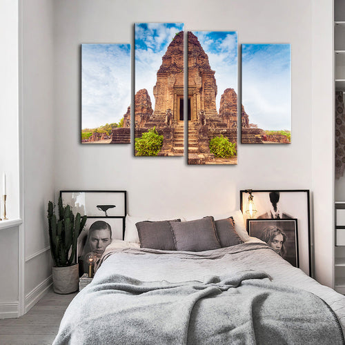 Ancient Temple 4 Piece - Canvas Wall Art Painting | Skanto