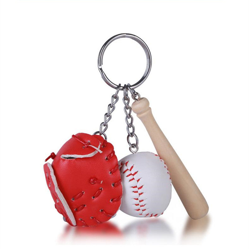 Skanto | Mini Baseballhanske Sett Charm Nøkkelring