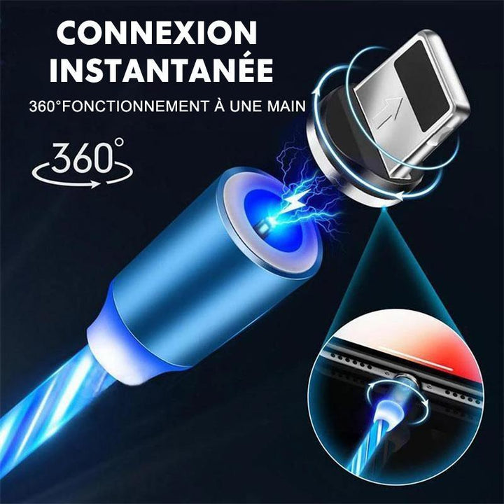 Magnetisk USB-ladekabel med LED | Skanto