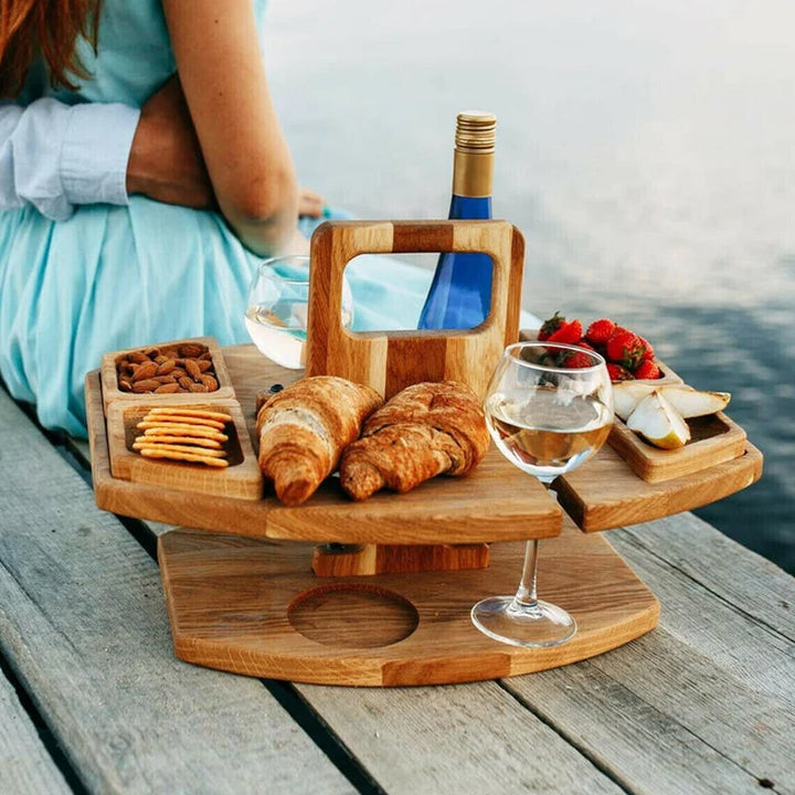 Skanto | Kompakt piknikbord med treflaskeholder
