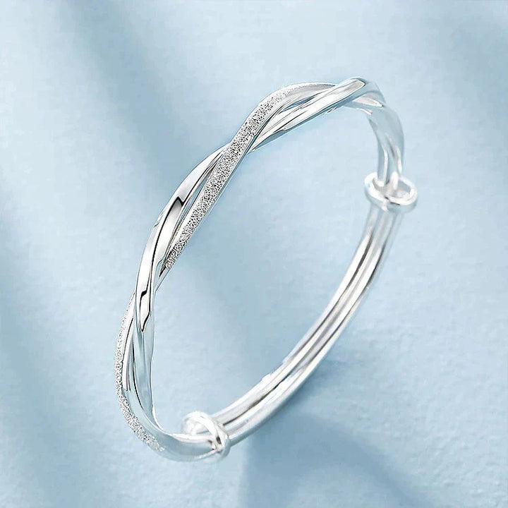 Elegant Vridde Sølv Armbånd Skanto