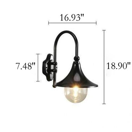 Retro Minimalist Trompet Vanntett 1-Lys Vegglampe | Skanto