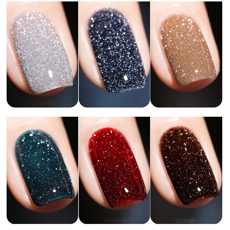 Glitter og diamant neglelakk (8ml) | Skanto