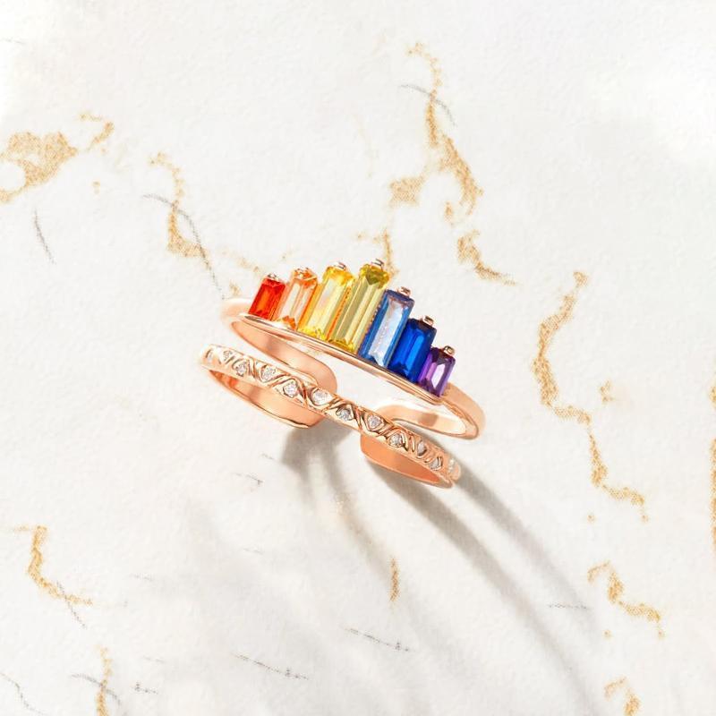 Skanto | Regnbue Mikro Diamant Ring