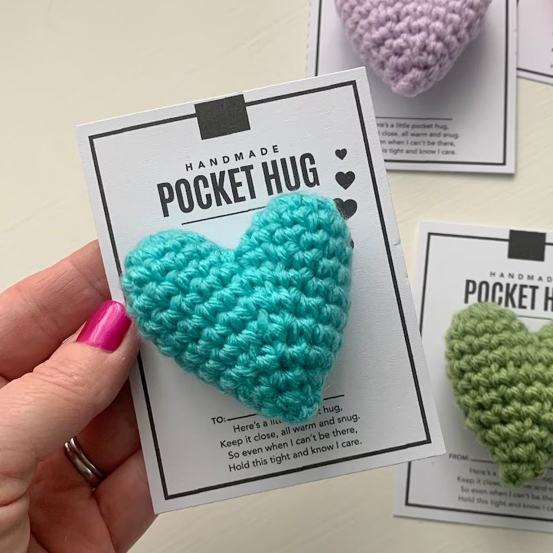 Skanto | Pocket Hug Heklet Hjerte Liten Gave