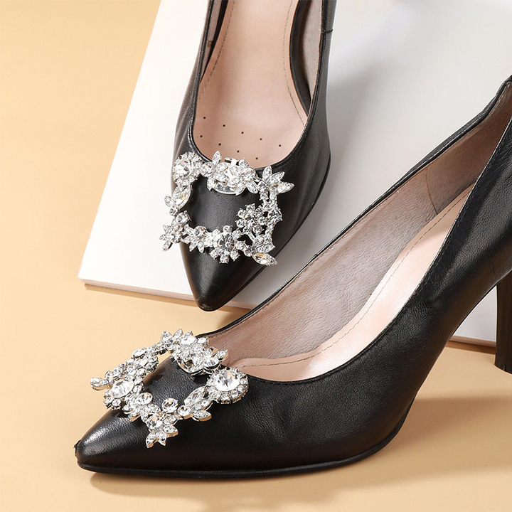 Skanto | Detachable Rhinestone Heels with Buckle