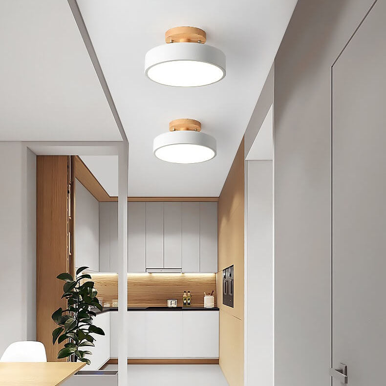 Skanto LED Rund Taklampe | Nordisk Design | Semi-Flush Montering | Økonomisk Innendørs Belysning