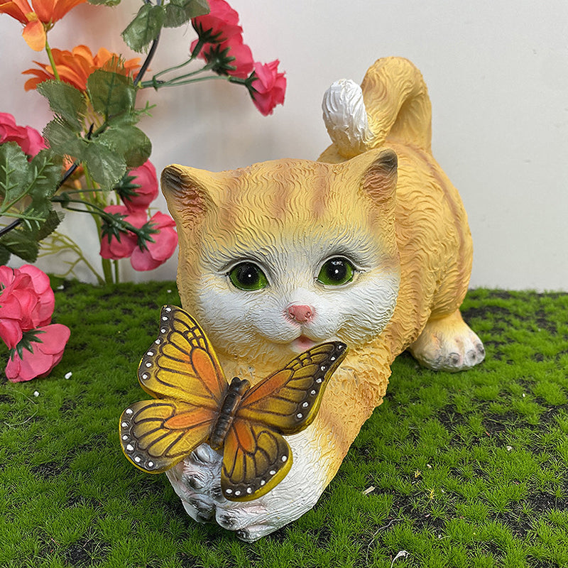 Skanto | Katt & Sommerfugl Sollys Hage Dekor