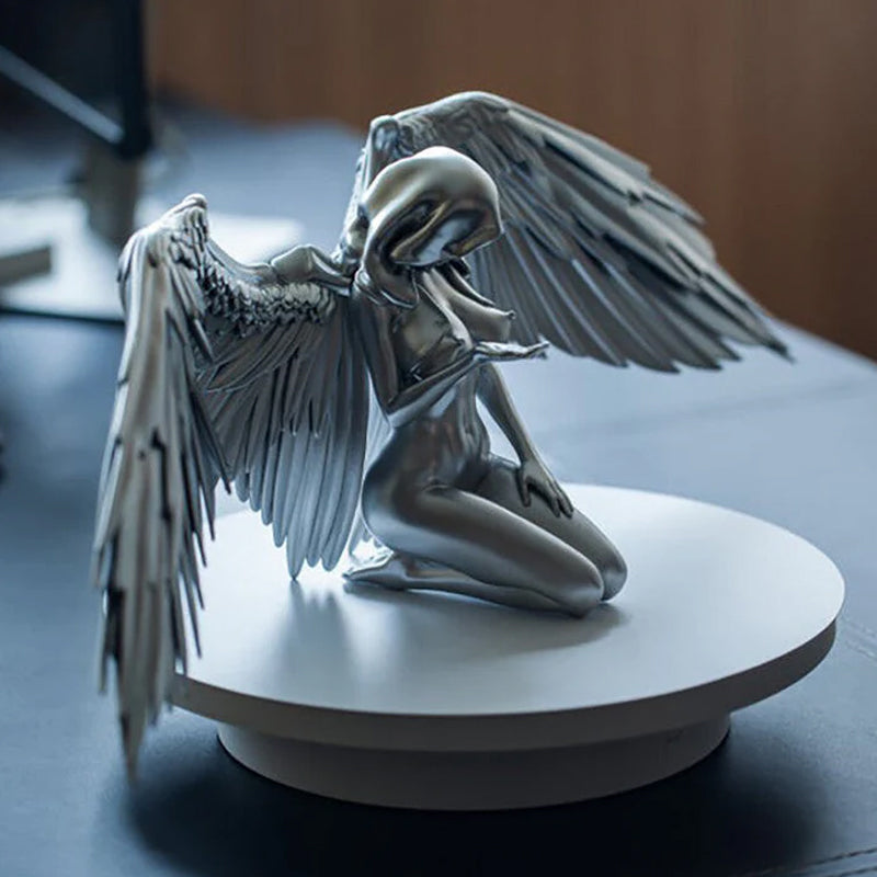 Art Angel Kvinne Vinger På Kne Kappe Hatt | Skanto