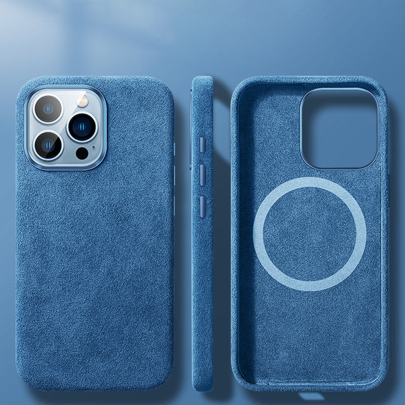 Skanto | Italiensk Alcantara Magnetisk Etui for Iphone