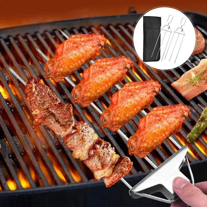 3 Way Grillspyd, Rustfritt Stål Spyd for BBQ | Skanto