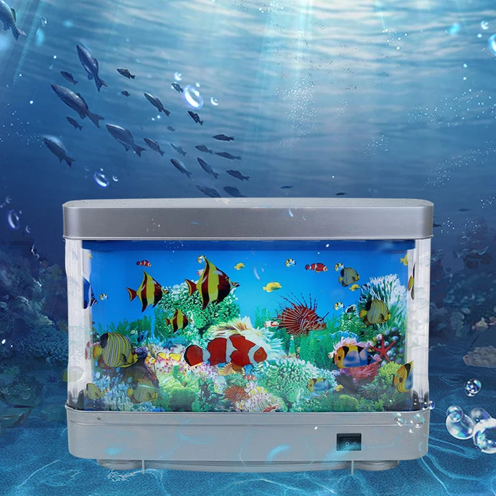 Virtuelles Ozean-Schreibtisch-Aquarium med LED-Nachtlicht