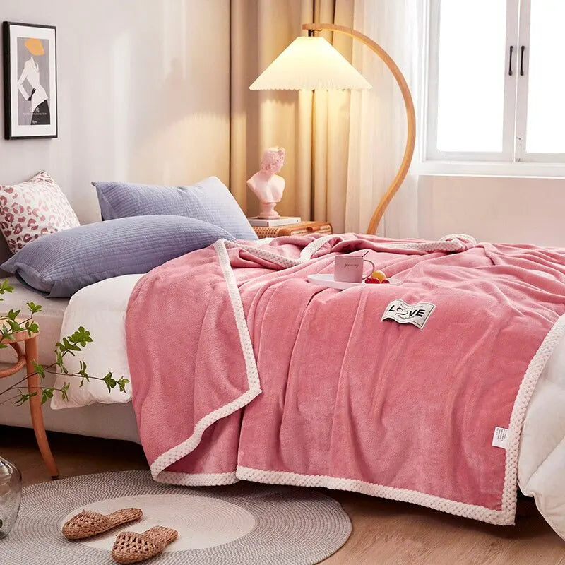 Skanto | Flanell Fleece Kosepledd i Rosa