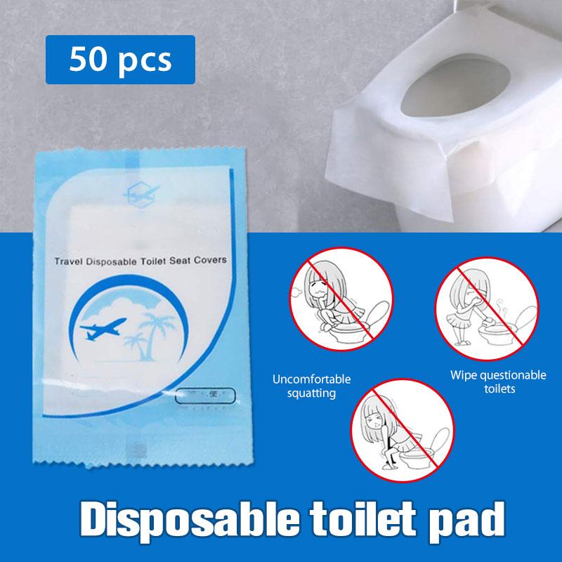 50 PCS Gjennomsiktige Engangs Toalettputer | Skanto