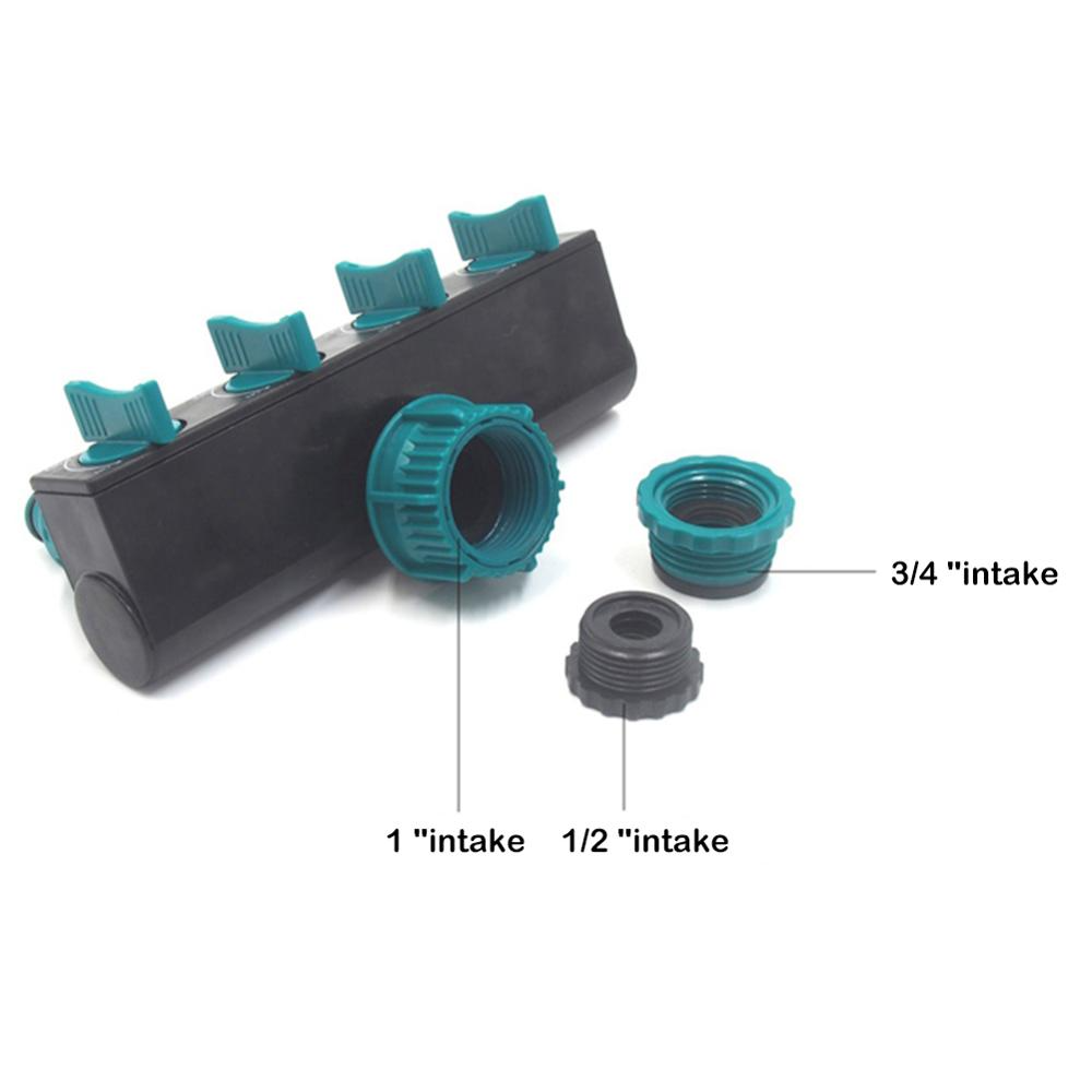 Skanto | Universal 4-veis hageslange splitter – Justerbar kransplittter