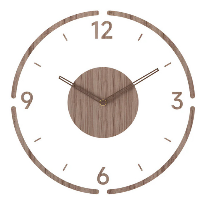 Silent Wall Clock WoodLight – Modern Clock with Acrylic Design for Living Room | Skanto