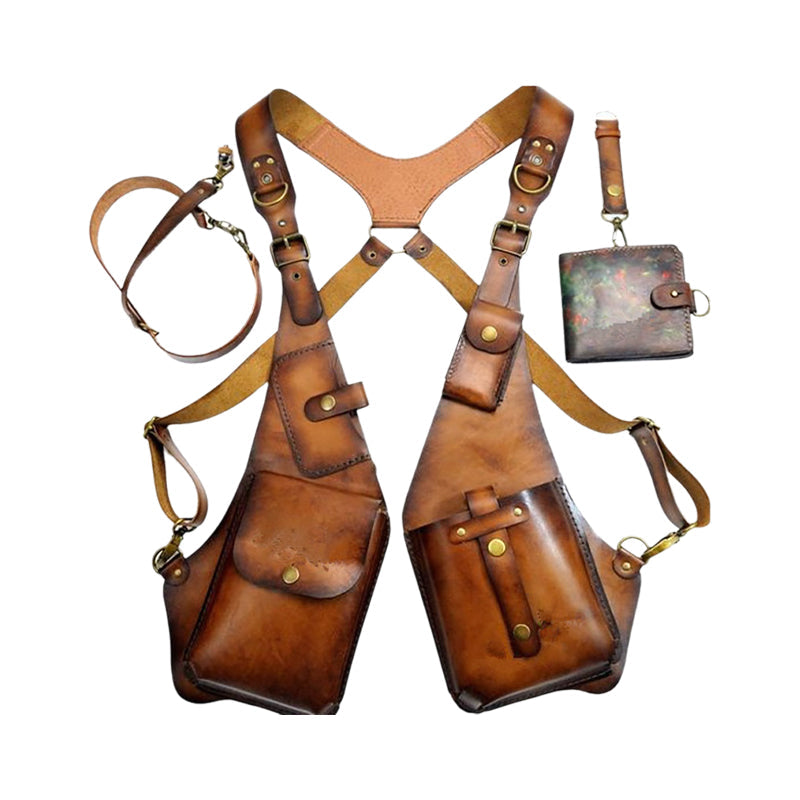 Skanto | Medieval Steampunk Retro Skulderveske med Skulderrem