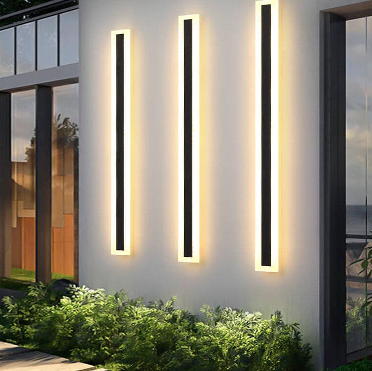 Skanto | Minimalistisk Utvidet Stangformet 1-Lys LED Akryll Utendørs Vanntett Vegglampe