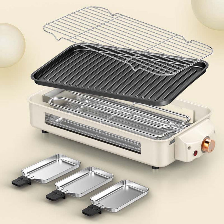 Skanto | Innendørs Røykfri Grill, Non-Stick Matlaging Avtagbar Plate