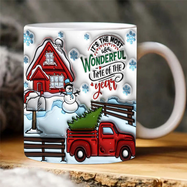 3D Jul Gingerbreadmann Keramisk Kaffe Kopp | Skanto